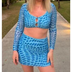 Blue Two Piece Set
